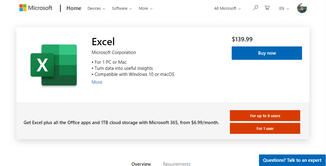 version of excel to purchase for mac